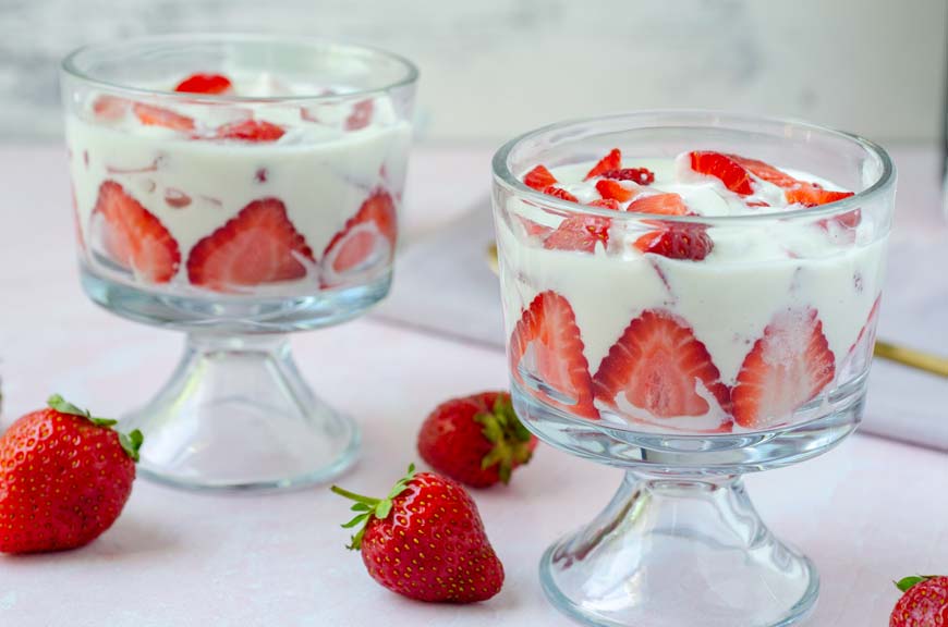 como hacer fresas con crema